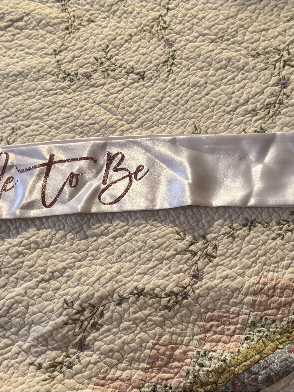 Bridal Satin 'Bride to Be' Sash in Blush Pink with Rose Gold Script